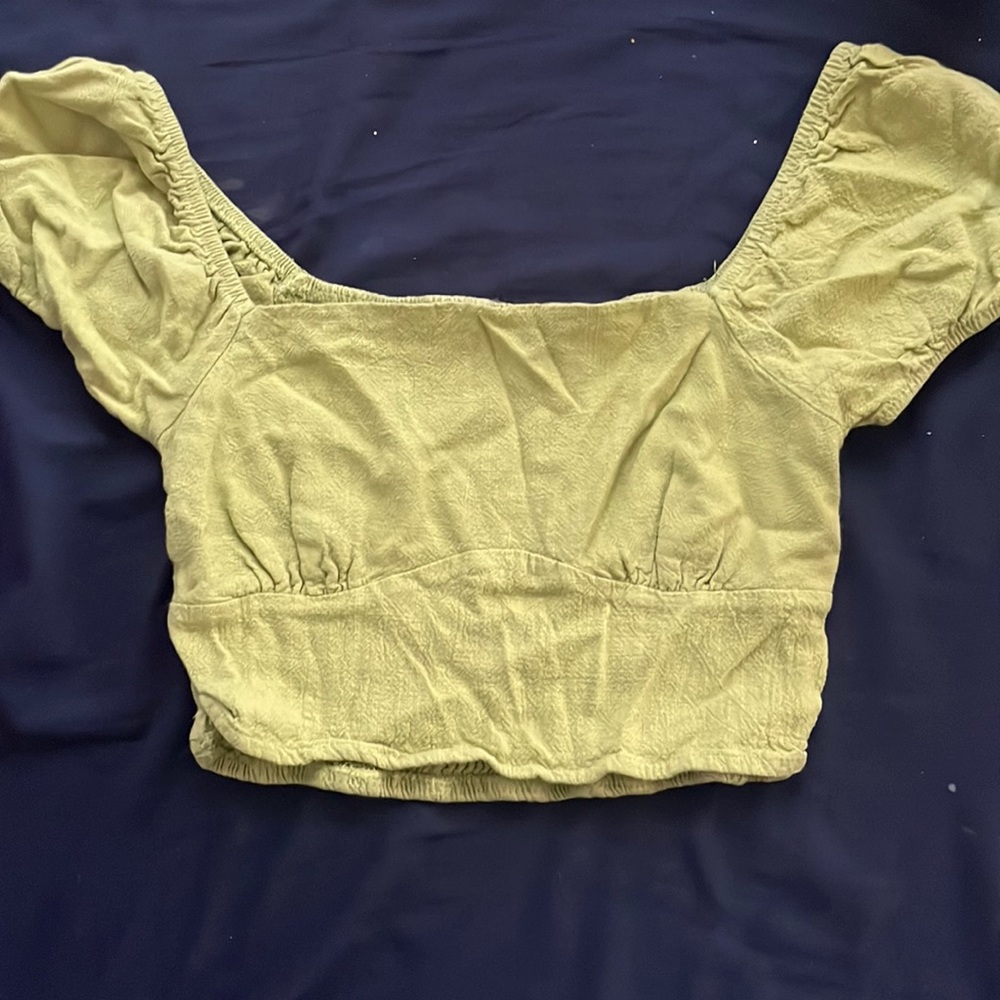 light green crop top